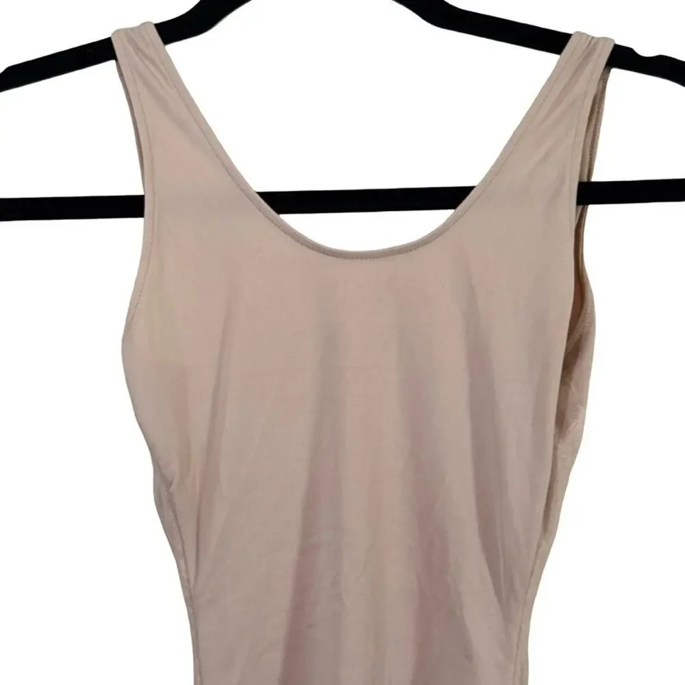 Assets Red Hot Label Spanx 1684 Rose Dust Luxe Lean Open Bust Tank Shaper Cami S